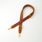With Me ショルダーストラップ Chocolate 2.54cm ゴールド