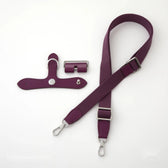 With Me for ブリッドアブラック Grape 2.54cm シルバー ショルダーストラップとアタッチメント