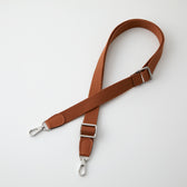 With Me ショルダーストラップ Chocolate 2.54cm シルバー